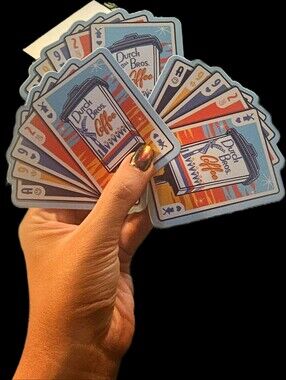 Set Of 3 3Dutch Bros Colorful Playing Cards Stickers ✨️Nwt 💫RARE✨️